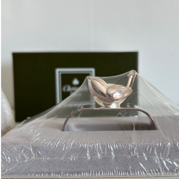 Christofle Silver Plate Bird Napkin Ring Holder Piccolo Silverplate Vtg New - Picture 4 of 15